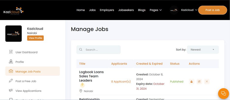 FAQs 6 Recruitment agency in Kenya - kazicloud_managing posted jobs