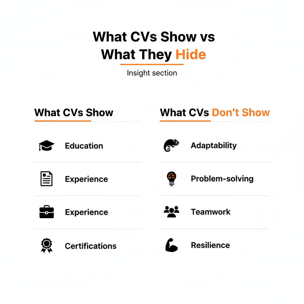 Why CVs Don’t Guarantee Great Hires | Recruitment Companies in Kenya 1 What CVs Show vs What They Hide