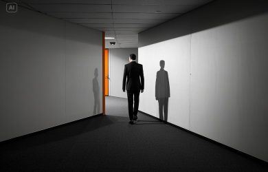 Employee exit management - An image showing an employee exiting an organization. Kazicloud Careers