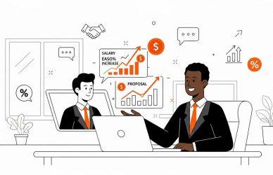 Confident Kenyan professional negotiating with employer over video call